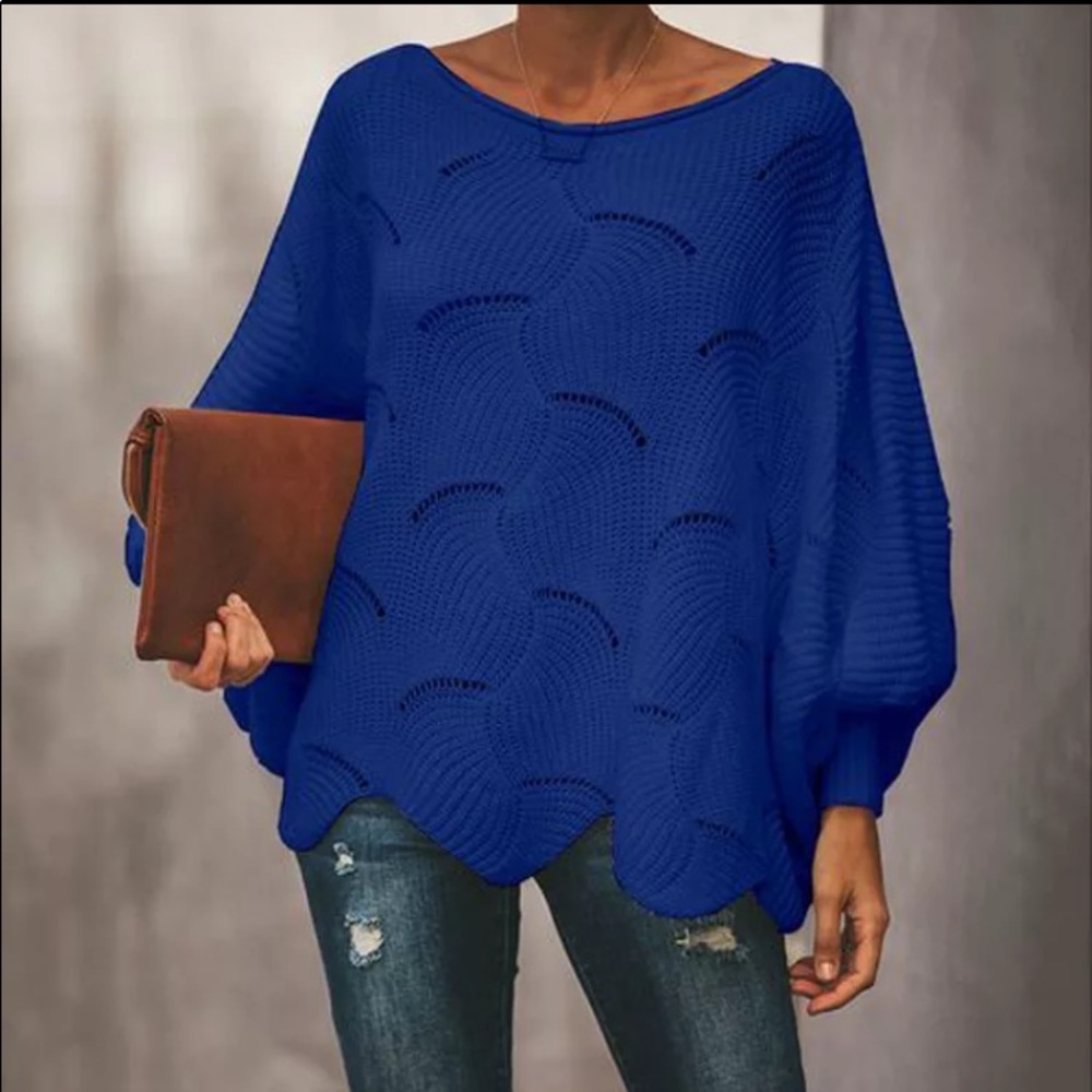 ✅🌹Oversized Soft Lantern Sleeves Pullover Sweater